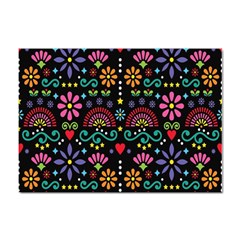 Mexican Folk Art Seamless Pattern Colorful Sticker A4 (100 Pack)