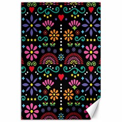 Mexican Folk Art Seamless Pattern Colorful Canvas 20  X 30 