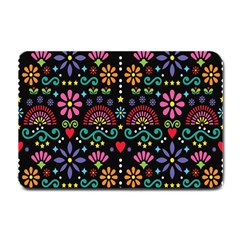 Mexican Folk Art Seamless Pattern Colorful Small Doormat