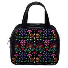 Mexican Folk Art Seamless Pattern Colorful Classic Handbag (one Side)