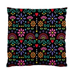 Mexican Folk Art Seamless Pattern Colorful Standard Cushion Case (one Side)