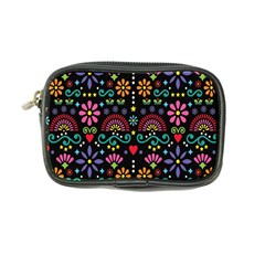 Mexican Folk Art Seamless Pattern Colorful Coin Purse