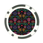 Mexican Folk Art Seamless Pattern Colorful Poker Chip Card Guard (10 pack) Front