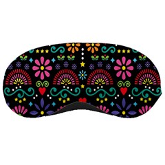 Mexican Folk Art Seamless Pattern Colorful Sleep Mask