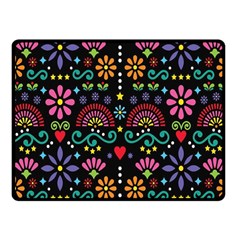 Mexican Folk Art Seamless Pattern Colorful Fleece Blanket (small)