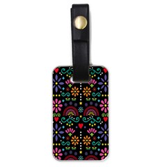 Mexican Folk Art Seamless Pattern Colorful Luggage Tag (one Side)