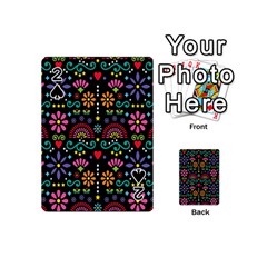 Mexican Folk Art Seamless Pattern Colorful Playing Cards 54 Designs (mini)