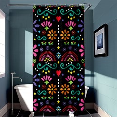 Mexican Folk Art Seamless Pattern Colorful Shower Curtain 36  X 72  (stall)  by Paksenen