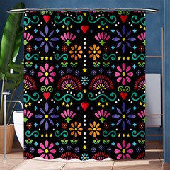 Mexican Folk Art Seamless Pattern Colorful Shower Curtain 60  X 72  (medium) 