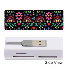 Mexican Folk Art Seamless Pattern Colorful Memory Card Reader (stick)