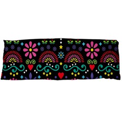 Mexican Folk Art Seamless Pattern Colorful 21 x60  Body Pillow Case Dakimakura (two Sides)