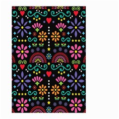 Mexican Folk Art Seamless Pattern Colorful Small Garden Flag (two Sides)