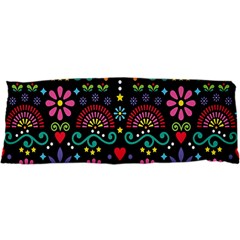 Mexican Folk Art Seamless Pattern Colorful 25 x67  Body Pillow Case Dakimakura (two Sides)