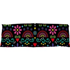 Mexican Folk Art Seamless Pattern Colorful 25 x71  Body Pillow Case Dakimakura (two Sides)