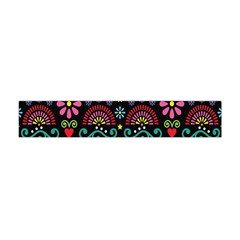 Mexican Folk Art Seamless Pattern Colorful Premium Plush Fleece Scarf (mini)