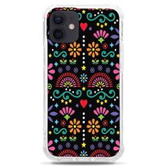 Mexican Folk Art Seamless Pattern Colorful Iphone 12 Mini Tpu Uv Print Case	