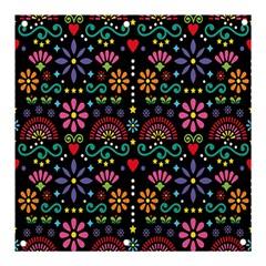 Mexican Folk Art Seamless Pattern Colorful Banner And Sign 3  X 3 