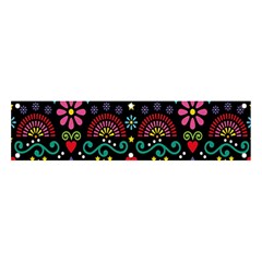 Mexican Folk Art Seamless Pattern Colorful Banner And Sign 4  X 1 