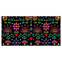 Mexican Folk Art Seamless Pattern Colorful Banner And Sign 4  X 2 