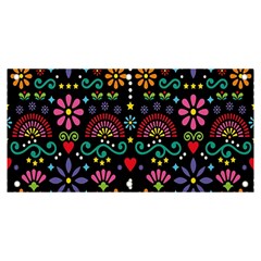 Mexican Folk Art Seamless Pattern Colorful Banner And Sign 6  X 3 