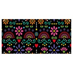 Mexican Folk Art Seamless Pattern Colorful Banner And Sign 8  X 4 