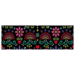 Mexican Folk Art Seamless Pattern Colorful Banner And Sign 9  X 3 