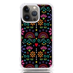 Mexican Folk Art Seamless Pattern Colorful Iphone 13 Pro Tpu Uv Print Case