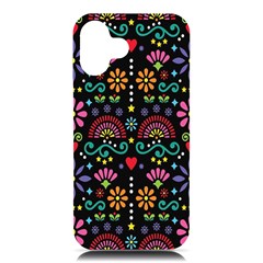 Mexican Folk Art Seamless Pattern Colorful Iphone 16 Plus Black Uv Print Pc Hardshell Case