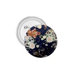 Japanese Wave Koi Illustration Pattern 1.75  Buttons Front