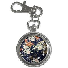 Japanese Wave Koi Illustration Pattern Key Chain Watches