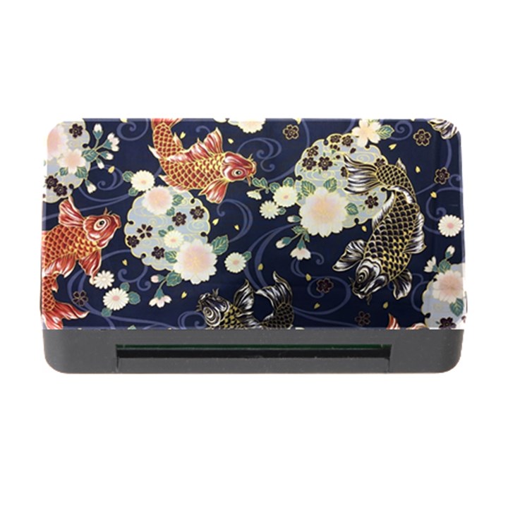 Japanese Wave Koi Illustration Pattern Memory Card Reader with CF