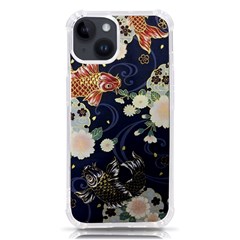 Japanese Wave Koi Illustration Pattern Iphone 14 Tpu Uv Print Case