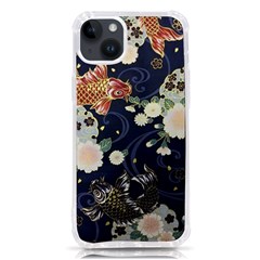 Japanese Wave Koi Illustration Pattern Iphone 14 Plus Tpu Uv Print Case