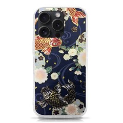 Japanese Wave Koi Illustration Pattern Iphone 15 Pro Tpu Uv Print Case by Ndabl3x