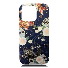 Japanese Wave Koi Illustration Pattern Iphone 16 Pro Max Black Uv Print Pc Hardshell Case