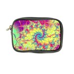 Fractal Spiral Abstract Background Vortex Yellow Coin Purse Front