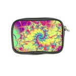 Fractal Spiral Abstract Background Vortex Yellow Coin Purse Back