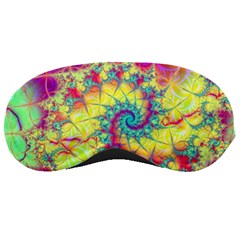 Fractal Spiral Abstract Background Vortex Yellow Sleep Mask