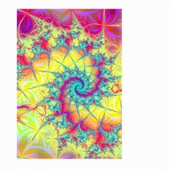 Fractal Spiral Abstract Background Vortex Yellow Large Garden Flag (two Sides)