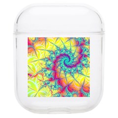 Fractal Spiral Abstract Background Vortex Yellow Soft Tpu Airpods 1/2 Case