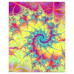 Fractal Spiral Abstract Background Vortex Yellow Drawstring Bag (small)