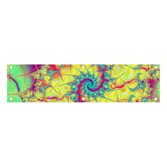 Fractal Spiral Abstract Background Vortex Yellow Banner And Sign 4  X 1 