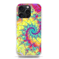 Fractal Spiral Abstract Background Vortex Yellow Iphone 15 Pro Tpu Uv Print Case