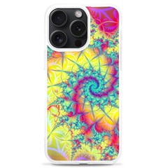 Fractal Spiral Abstract Background Vortex Yellow Iphone 15 Pro Max Tpu Uv Print Case