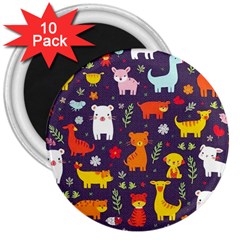 Pet Animal 01 3  Magnets (10 Pack) 