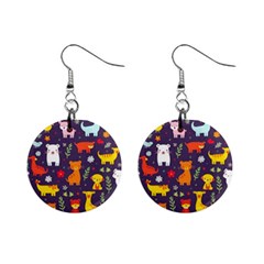 Pet Animal 01 Mini Button Earrings by myclothy