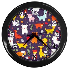 Pet Animal 01 Wall Clock (black)