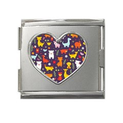 Pet Animal 01 Mega Link Heart Italian Charm (18mm)