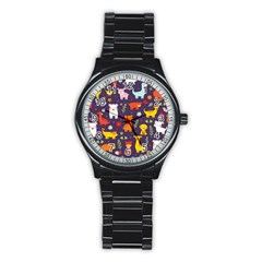 Pet Animal 01 Stainless Steel Round Watch