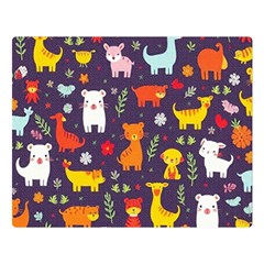 Pet Animal 01 Two Sides Premium Plush Fleece Blanket (large)